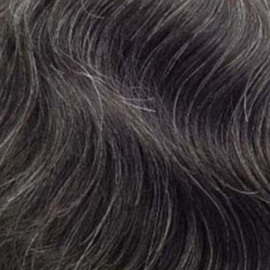 Men's Hair System, Toupee, Wig, Hair Piece. Colour #1B20 Natural Black blended with 20% grey