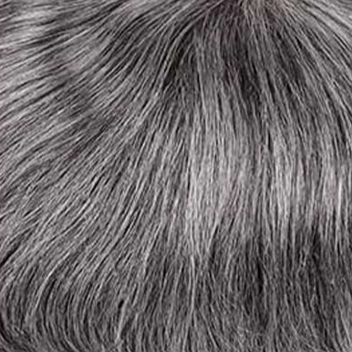 Men's Hair System, Toupee, Wig, Hair Piece. Colour #1B65 Natural Black blended with 65% grey