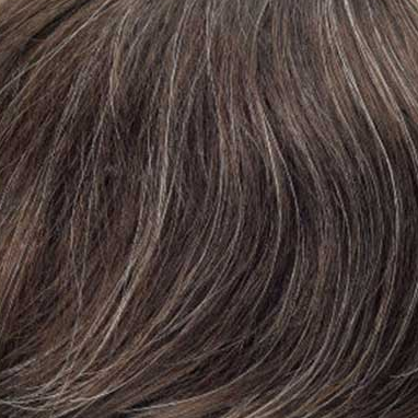 Men's Hair System, Men's Toupee, Men's Wig, Men's Hair Piece. Colour #320 Dark Brown blended with 20% grey. Locate Core Benefits Toowoomba