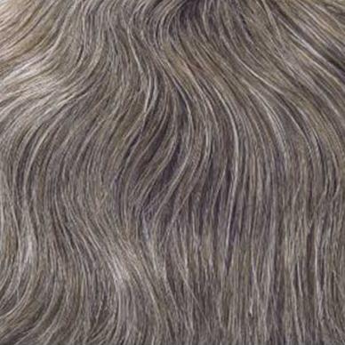 Hair Sample colour for men's hair system, dark brown with 50%gray