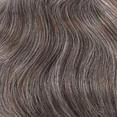 hair sample to match colour for men's hair system medium brown blended with 50% grey hair